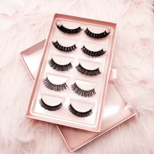 Reusable Russian Mink False Eyelashes 25mm Strip Magnetic Russian Lashes Set Russian Volume