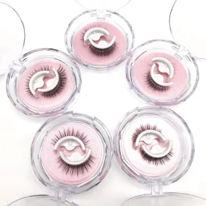 Reusable Self Adhesive Eyelashes Natural Multiple Reversible Glue free Self adhesive Pairs of False Eyelashes