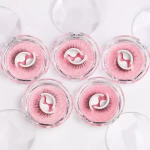 Reusable Self Adhesive Faux Mink Eyelashes No Residue on the Skin 3D False Eyelashes Glue Free Self Sticking Eyelash