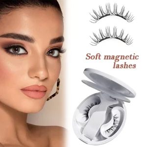 Reusable Soft Magnetic Eye Lashes False Magnet Eyelashes No Glue Needed Liner Quantum Magnetic Lashes Extensions with Applicator