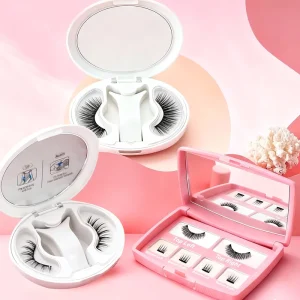 Reusable Soft Magnetic Eyelashes False Eyelashes with Magnetic No Glue Needed Liner Magnetic Lashes with Applicator
