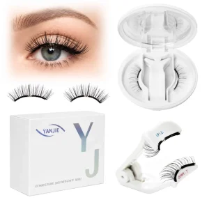 Reusable Soft Magnetic Natural Lightweight Made Synthetic Material False Eyelashes Strip Lashes Magnetic