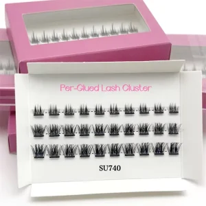 Reusable Strong Self Adhesive Clusters Eyelashes Natural Wispy Pre Glued Lash Clusters No Glue Needed Press on Lashes