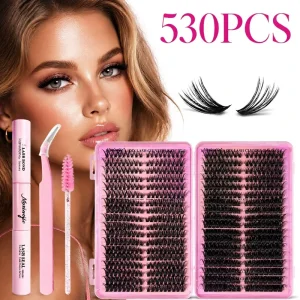 Reusable Thick Style Cluster Lashes Book Private Label 30D-100D Mixed Multi-Pack Synthetic Hair Eyelashes Extension