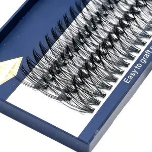 Rigid Stable Band Uniform Fiber Arrangement Anti Shake Structure Cluster Lashes for Long Time Wearing All Day Outdoor Use