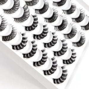 Russian Cruelty Lashes Nature Long Volume Strip D Curl DD Curl Russian Volume Faux Silk Strip False Eyelash 3d 4d 5d 6d 25mm