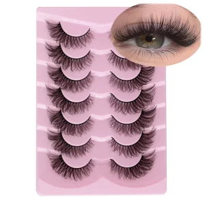 Russian Full Strip Eyelashes Vendor Thick and Fluffy Half Strip Lashes Full Lash Strip Fluffy Eyelash Vendor