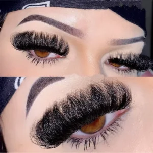Russian Strip Eyelashes D Curl Fluffy Mink Eyelash With Free Paper Box 5D Thick Lashes Vendor