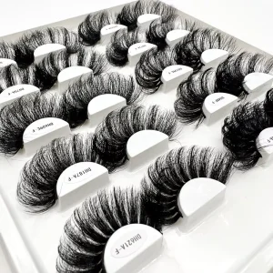 Russian Strip Eyelashes Fluffy d Curl Full Strip Eyelashes Faux Mink Eyelashes 25mm 30mm Lashes 5d Vendor
