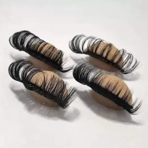 Russian Strip Eyelashes Short Style Salon Effect Black Thin Band 3d Vegan Cruelty Free Russian Strip Eyelashes
