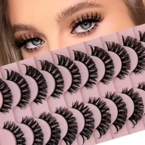 Russian Strip Lashes Makeup Lashes 25mm 3D Mink Volume Fluffy Natural False Eyelashes Thick Dramatic Mink Eyelashes