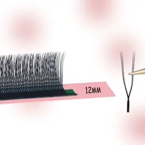 Russian Synthetic Hair Volume Lashes Mega Cilios 0.07mm U Shaped YY Crisscross Eyelash Extension Handmade Premade C D Curl Soft
