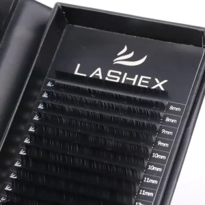 Russian Volume Cashmere Super Matte Black Lash Tray High Dense Private logo Mink 0.02 7 25mm C D L M Eyelash Extension