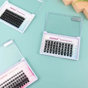Russian Volume Cluster Lashes Handmade Natural Segmented Eyelashes for DIY Eyelash Extension