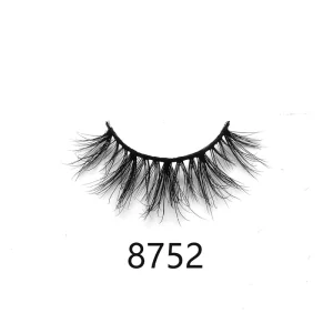 Russian Volume D Curl 3D Mink Lashes Wispy Full Strip Eyelashes OEM Private Label Custom Box China Supplier
