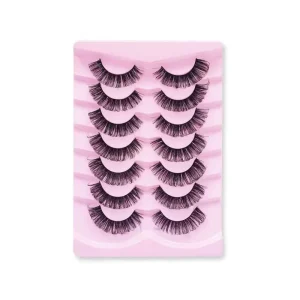 Russian Volume False Eyelashes Thick Fluffy Cosplay Fake Lashes Natural Look Wispy Faux Mink 10 Pairs Full Strip Doll Lashes
