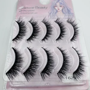 Russian Volume Strip Lashes C Curl 5 Pairs Set 3D Silk Eyelashes Custom Logo Lash Supplier