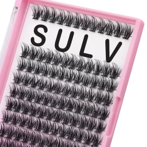 S002 Black D Curl DIY Eyelash Extensions 120pcs Lashes Cluster