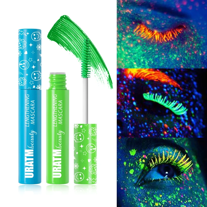 SADOER JMG 17 6 Color Fluorescent Colored Waterproof Long lasting Smudge proof Curly Naturally Thick Fast Dry for