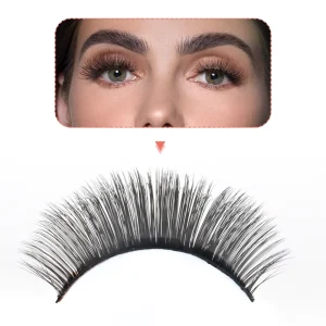 SEAL Silk Lashes Dolly Soft Black Cotton Band Full Strip Eyelashes Faux Mink Fake Eyelashes Simple Package