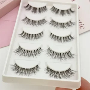 SEVERBEAUTY Handmade High Quality Hair Effect Strip Lashes 3D Agravic Fiber Lashes Superfine Soft Fiber Eyelashes
