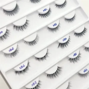 SEVERBEAUTY Qingdao Eyelashes Box 3d Silk Wavy Lashes Super for Light Soft Handmade Full Strip Lashes Clear Band