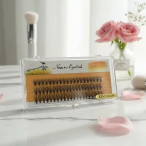 SJ LASHES OEM ODM Wispy Natural Look Individual Cluster Lashes Custom Packaging Waterproof Heat Bonded Segmented False Eyelashes