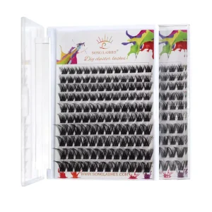 SONG LASHES 10 Rows Glue Based DIY Pre Cut Cluster Lashes Fluffy Segmented Lashes