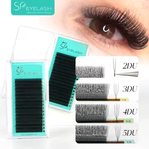 SP Custom 2D 3D 4D 5D U Shaped Lashes Extension Professional Handmade Natural Eyelash Extension Private Label Lash Supplier