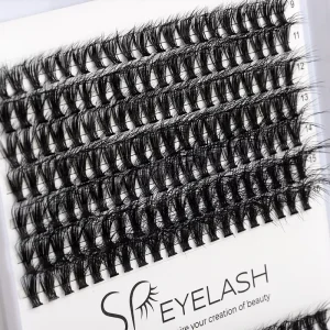 SP EYELASH 3D Fluffy Faux Mink Diy Lash Cluster Kit Russian 8 16mm C D Curl Pre cut Segment Wispy Cluster Lashes Extension