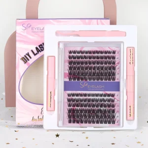 SP EYELASH 3d Effect Diy Lash Cluster 8 18mm Mixed Tray Pre Cut Segment Customized Cluster Diy Lash Extension Kit