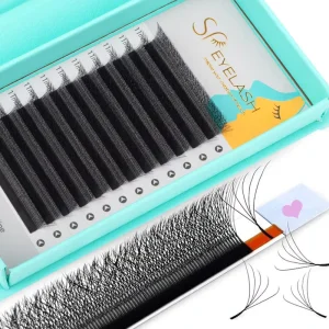 SP EYELASH 5D Clover Premade Volume Fans Pestanas Extension W Shape Automatic Flowering Eyelashes Soft Light Individual Lashes