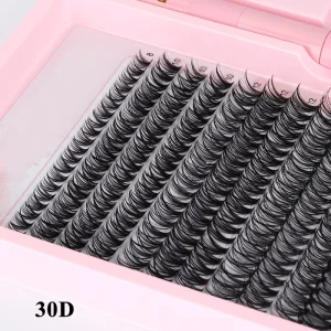 SP EYELASH Black C D Curl Cluster False Eyelashes Handmade Natural Cluster Lashes 30D 40D Diy Lash Extensions