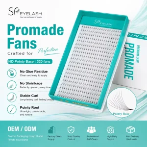 SP EYELASH Factory Private Label 3D 4D 5D 6D 10D Promade Fan Premade Volume Fans 0.05 0.07mm Sharp Base Lash Extensions Supplies