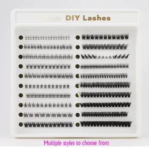 SP EYELASH Fluffy DIY Cluster Lash Extension Kit Fiber C D Curl Natural Cluster Lashes Private Label Eyelash Clusters