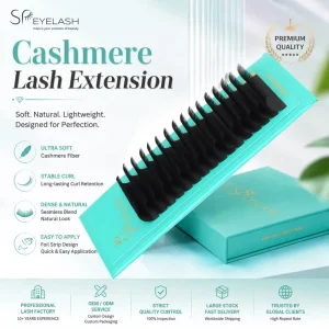 SP EYELASH Mega Volume Cashmere Lash Extensions Matte Black 0.05 0.07 J B C CC D DD L M Curl Private Label OEM Factory