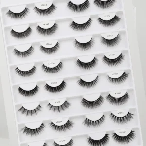 SP EYELASH Natural Look Faux Mink Lashes Pack Handmade Fluffy False Eyelashes Silk Strip Cat Fox Eye Lashes