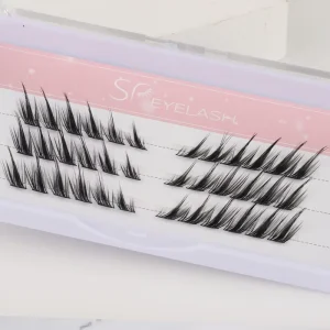 SP EYELASH Super Soft Silk Cluster Lashes Handmade Fox Series Segment Eyelash DIY Lash Extension Glow in the Dark Reusable