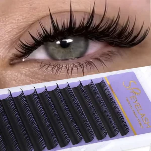 SP EYELASH Wet Lash Extension 0.05mm 0.07mm Spikes Lashes Manga Lashes Wispy Cosplay Premade Russian a Shape Eyelashes Supplies