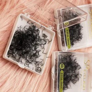 SP Eyelash Handmade 6d 8d 12d 14d Cc d l Curl Lash Tray Eyelash Extensions Pointy Base Promade Volume Fans Loose Pro Made Fans
