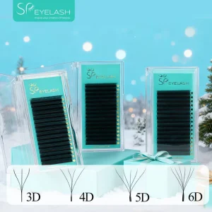 SP Eyelash Private Label 3D-6D W Shape Volume Lash Extension Individual False Eyelashes 3D 4D 5D Clover Lashes Extensions Trays