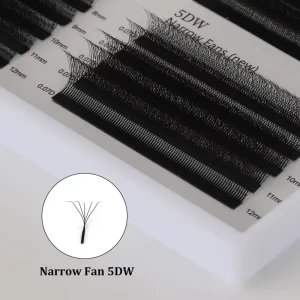 SP NEW C D Curl Narrow YY 3D Clover Lashes 0.05mm Thin Stem Volume 0.05mm Eyelash Extensions Slim 4DW 5DW Shape Lash Narrow Fans