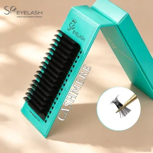 SP Private Label Cashmere Lash Extensions Premium Individual Eyelash Extension Trays Matte Black Synthetic Mink Lashes