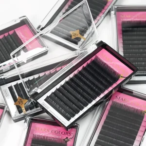 STARSCOLORS Cashmere Lash Tray Matte Darker Black J B C D Premium Eyelash Extensions 0.03 0.05 0.07mm Volume Eyelashes Pestanas