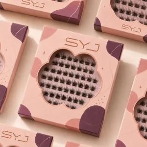 SYJ Handmade Diy Lash Kit Synthetic Hair Self Adhesive Clusters Segment Lashes Pre Cut Eyelashes Press Cluster Lash No Glue