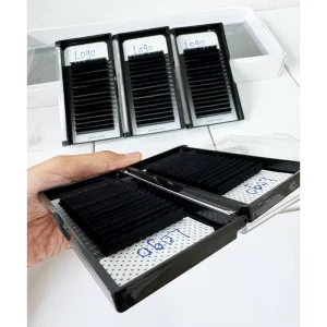 Salon Grade 16 Rows Eyelash Extensions Pointy Base Professional Volume Lashes for Professional Lash Training Centers
