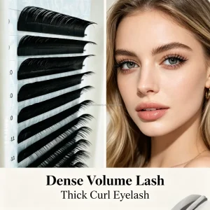 Salon Grade Handmade Individual Eyelash Extensions Synthetic Mink Silk Materials Customizable Packaging Logo for Professional