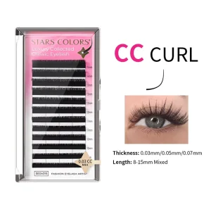 Salon Luxury Classic Individual Lash Extensions Matte Soft Mink Lashes Multiple Curls Custom Lash Tray Eyelash