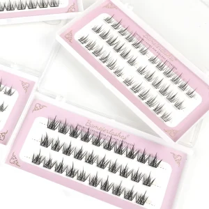 Sample Order Available Private Label Cluster Glue Less Lashes C D Curl Press on Eyelash Extension for Normal Wimpers