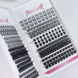Sample Package Cluster Lash Book Manga Volume Hand Made C D Curl Thin Band Natural Looking 10 Styles Best Selling Lash Clusters